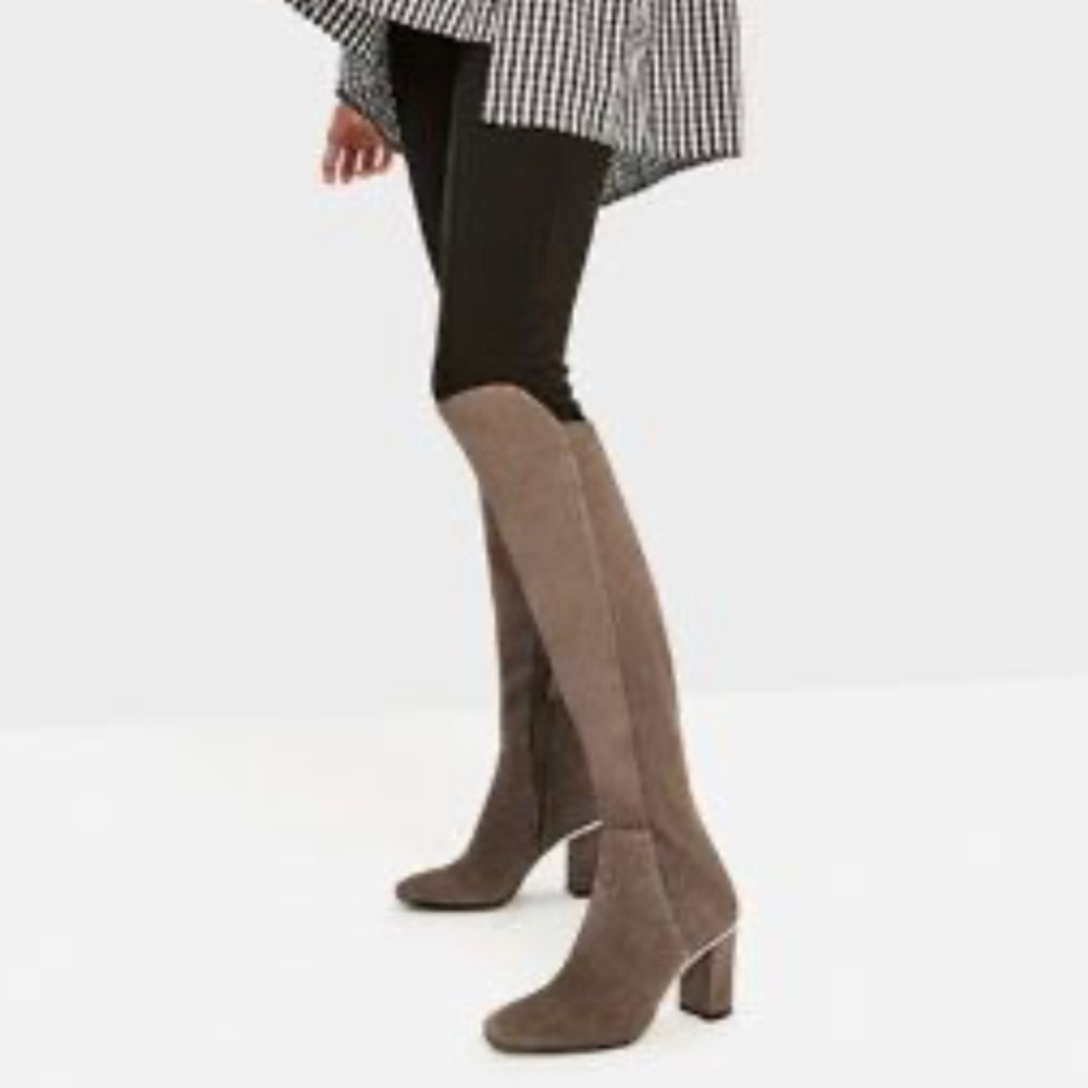 Zara • Suede Knee High Boots